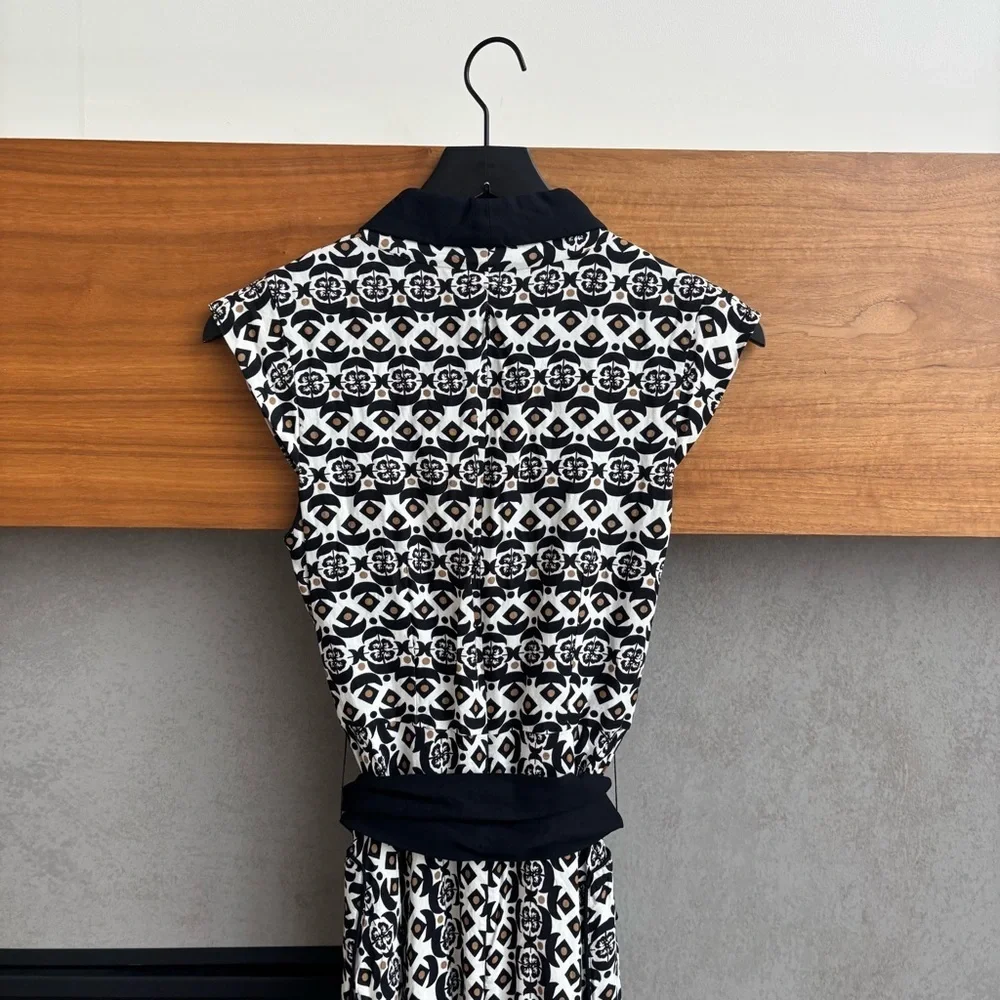 MANTSHO X H&M PATTERNED LINEN-BLEND MAXI DRESS, SIZE 4